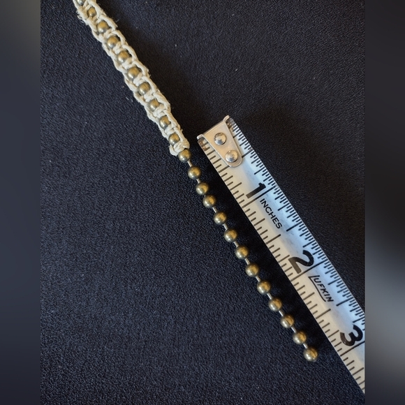 Y2K Hemp Rope Metal Ball Beaded Choker Necklace - Picture 8 of 10